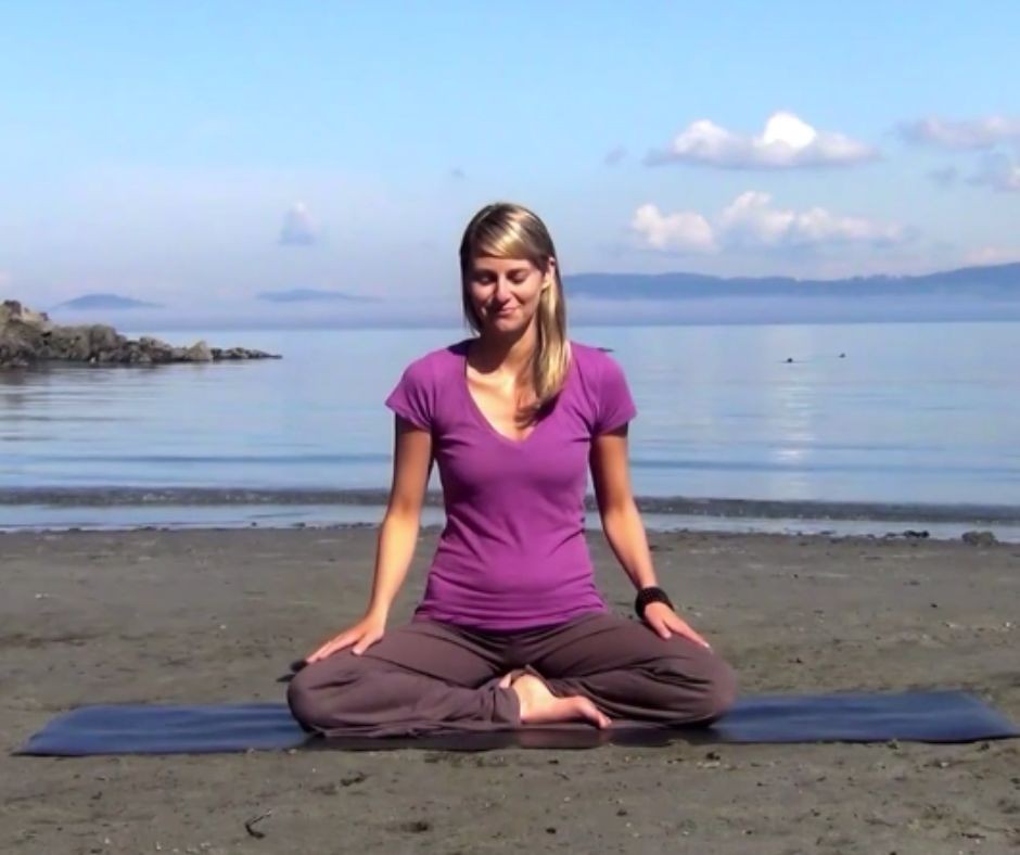 Yin Yoga Toe Squat pose and Yin Yoga Ankle Stretch pose with modifications