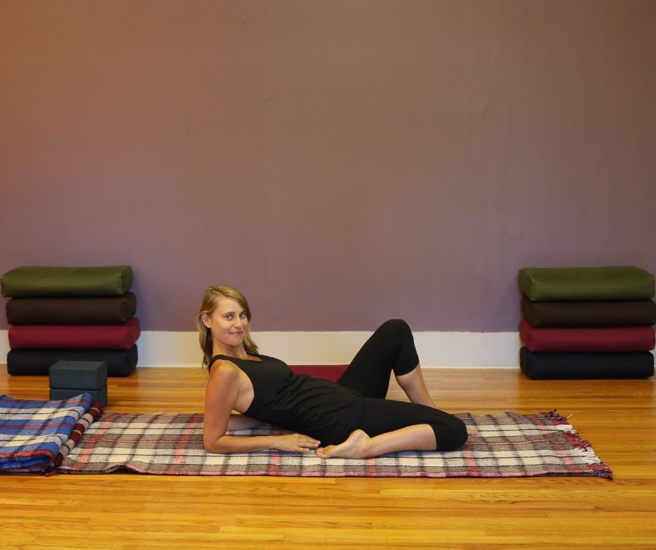 45 min Full Body Yin Yoga with a Bolster - Yoga With Kassandra